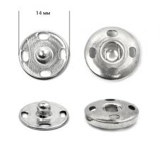 Кнопка пришивная металлическая TBY-SBI 14 мм цв.никель