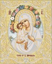 Жировицкая икона Божией Матери (золото). Размер - 26 х 32 см