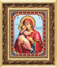 Чаривна мить | Икона Божьей Матери Владимирская. Размер - 24,2 х 30,6 см