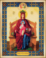 Чаривна мить | Икона Пресвятой Богородицы Державная. Размер - 27,2 х 34,7 см