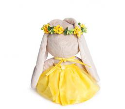 Зайка Ми в веночке и жёлтом платье, мягкая игрушка BudiBasa