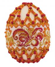 Риолис | Яйцо пасхальное "Рябиновые бусы". Размер - 5 х 6,5 см