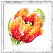 Чудесная игла | Красный тюльпан. Размер - 11 х 11 см