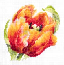 Чудесная игла | Красный тюльпан. Размер - 11 х 11 см