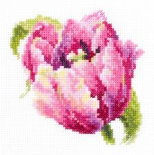 Чудесная игла | Розовый тюльпан. Размер - 11 х 11 см