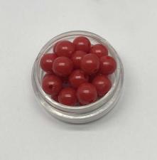Бусины пластиковые круглые,цвет 04 (красный),8 мм,уп.60 шт