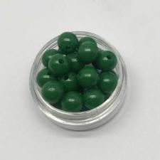 Бусины пластиковые круглые,цвет 12 (тёмно-зелёный),8 мм,уп.60 шт