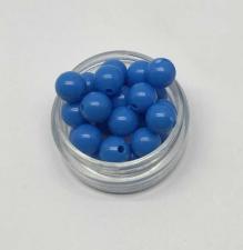 Бусины пластиковые круглые,цвет 15 (синий),8 мм,уп.60 шт