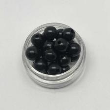 Бусины пластиковые круглые,цвет 18 (чёрный),8 мм,уп.60 шт