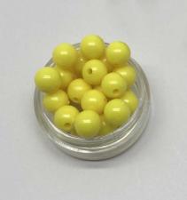 Бусины пластиковые круглые,цвет 23 (лимонный),8 мм,уп.60 шт