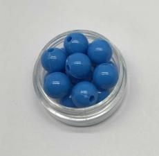 Бусины пластиковые круглые,цвет 15 (синий),10 мм,уп.40 шт