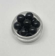 Бусины пластиковые круглые,цвет 18 (чёрный),10 мм,уп.40 шт