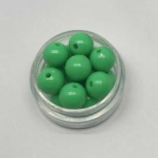 Бусины пластиковые круглые,цвет 22 (зелёный),10 мм,уп.40 шт