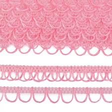 Тесьма отделочная с петлями UU шир.18-19мм цвет 132 светло-розовый