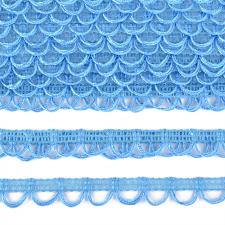 Тесьма отделочная с петлями UU шир.18-19мм цвет 319 голубой