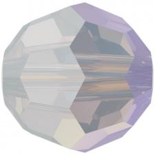 Бусина стеклянная гранёная "Сваровски" 5000 Shimmer цвет бело-розовый (white opal 234 SHIM)