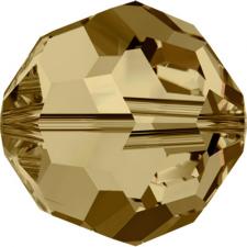 Бусина стеклянная гранёная "Сваровски" 5000 кристалл золото (light colorado topaz 246)