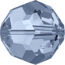 Бусина стеклянная гранёная "Сваровски" 5000 кристалл грязно-голубой (denim blue 266), 4 мм