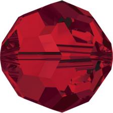 Бусина стеклянная гранёная "Сваровски" 5000 кристалл красный (light siam 227), 6 мм
