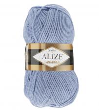 Пряжа для вязания Ализе LanaGold (49% шерсть, 51% акрил) 100г/240м цв.221 светлый джинс