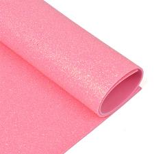 Глиттерный фоамиран (светло-розовый),20х30 см,толщина 2 мм