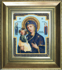 Чаривна мить | Икона Божьей Матери Иерусалимская. Размер - 19,5 х 22 см