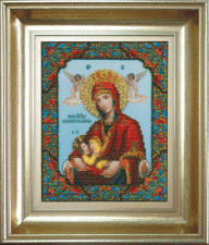 Чаривна мить | Икона Божьей Матери Млекопитательница. Размер - 17,3 х 21,7 см