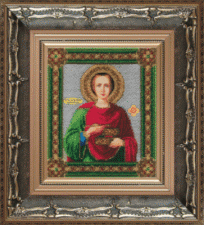 Чаривна мить | Икона великомученик и целитель Пантелеймон. Размер - 17,5 х 21 см