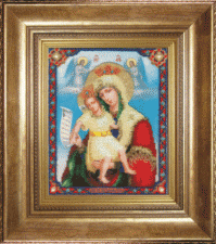 Чаривна мить | Икона Божьей Матери Достойно есть (Милующая). Размер - 17,5 х 21,7 см