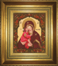 Чаривна мить | Икона Божьей Матери Донская. Размер - 18 х 21,7 см