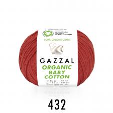 Пряжа Organic baby cotton (100% органический хлопок, 50 гр/115 м),432 красный