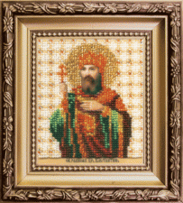 Чаривна мить | Икона Святой равноапостольный царь Константин. Размер - 9 х 11 см