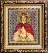 Чаривна мить | Икона Святая мученица Агния. Размер - 9 х 11 см