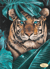 Тэла Артис | Тигр в джунглях. Размер - 24 х 33 см