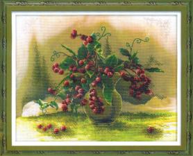 Панна | Гроздья алых ягод. Размер - 29 х 22,5 см