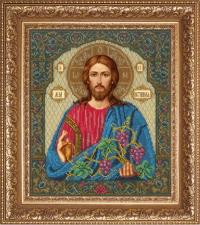 Русская искусница | Иисус Христос - Лоза Истинная. Размер - 27 х 32,2 см
