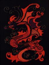 Риолис | Красный дракон. Размер - 30 х 40 см