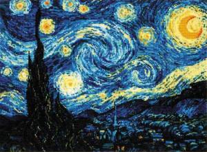Риолис | Звёздная ночь (по мотивам картины В. Ван Гога). Размер - 40 х 30 см