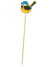 Риолис | Украшение для цветов "Птичка-синичка". Размер - 6, 5 х 5,5  см
