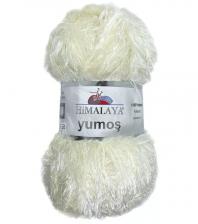 Пряжа Yumos​​​​​​​ (100% полиэстер, 100 гр/196 м),60003 молочный