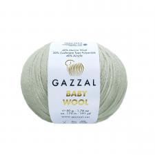 Пряжа Gazzal Baby Wool (40% шерсть мериноса, 20% кашемир ПА, 40% акрил, 50 гр/175 м),817 светло-серый