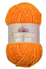 Пряжа Himalaya Velvet (100% полиэстер, 100 гр/120 м),90016 оранжевый
