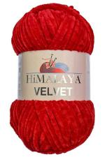 Пряжа Himalaya Velvet (100% полиэстер, 100 гр/120 м),90018 красный