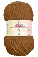 Пряжа Himalaya Velvet (100% полиэстер, 100 гр/120 м),90037 коричневый