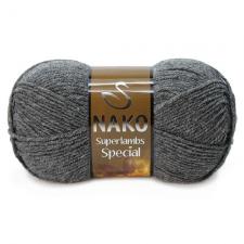 NAKO Superlambs Special (49% шерсть,51% премиум акрил),100 г/200 м,цв.193 тёмно-серый меланж
