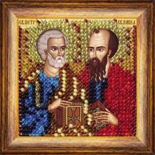 Икона Св. Апостолы Пётр и Павел(с акрил. рамкой).  Размер - 6,5 х 6,5 см.