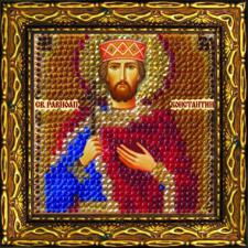 Икона Св.Равноап.царь Константин(с акрил.рамкой). Размер - 6,5 х 6,5 см.