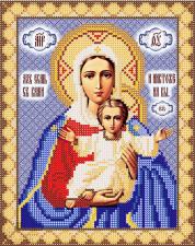 Леушинская икона Божьей Матери. Размер - 18 х 23 см.