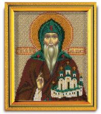 Икона из ювелирного бисера "Св.Великий Князь Олег". Размер - 12 х 14,5 см.