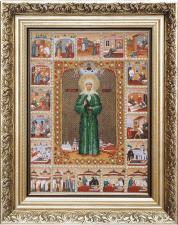 Икона Святой Блаженной Матроны Московской. Размер - 25 х 34,5 см.